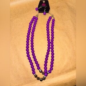 Elegant Purple Beaded Necklace